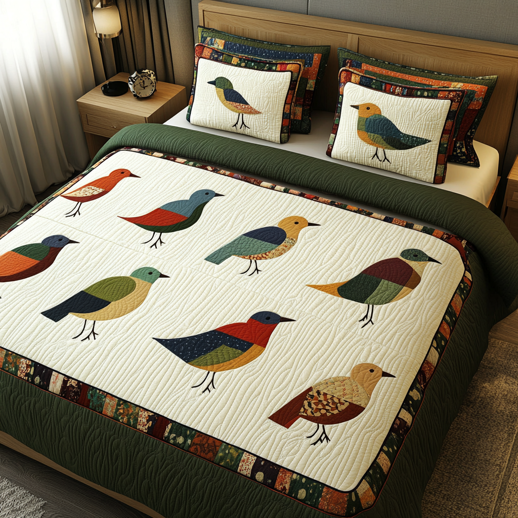 Bird DAI280824213 Quilt Bedding Set