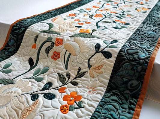 Flower TAI020324014 Quilted Table Runner