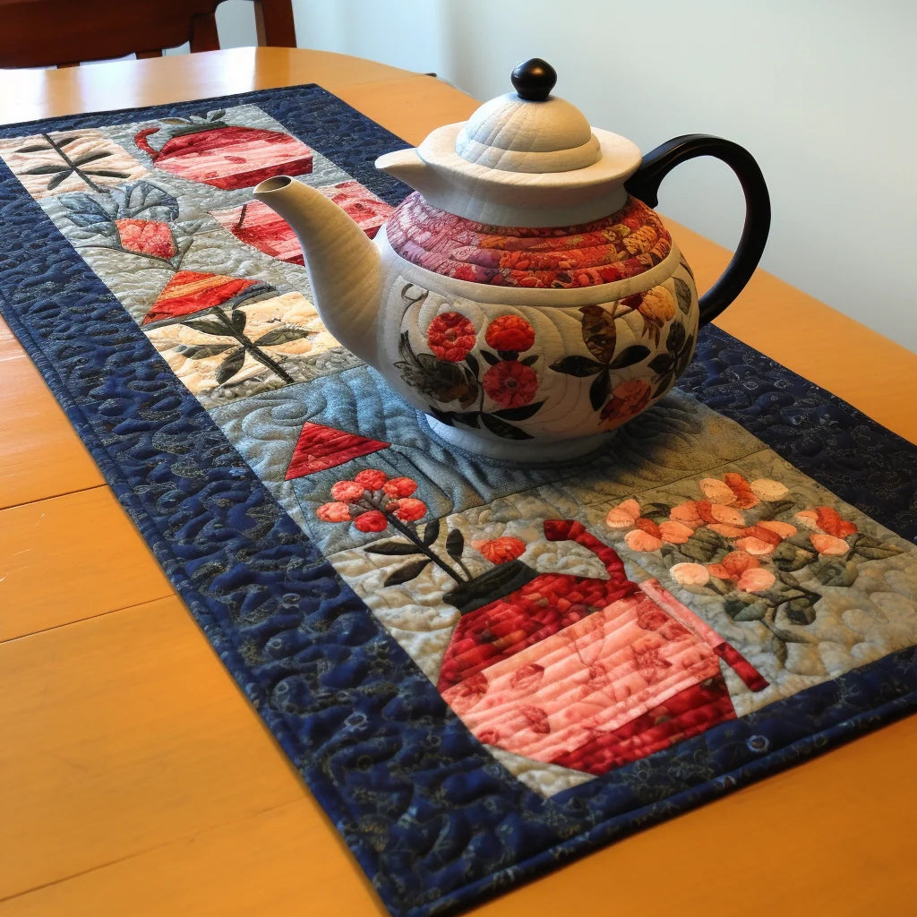 Teapot TAI260224299 Quilted Table Runner