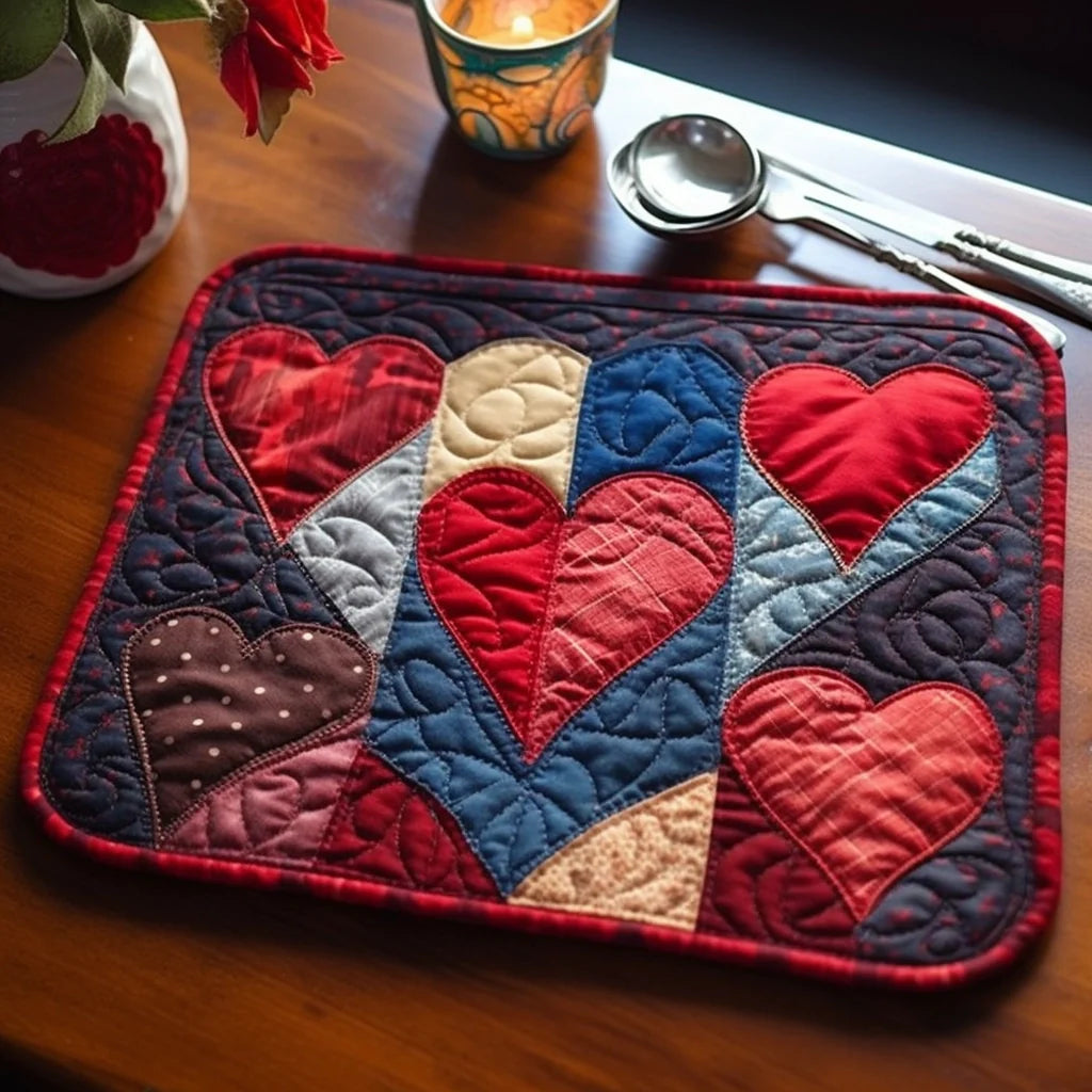 Heart TAI30112321 Quilted Placemats