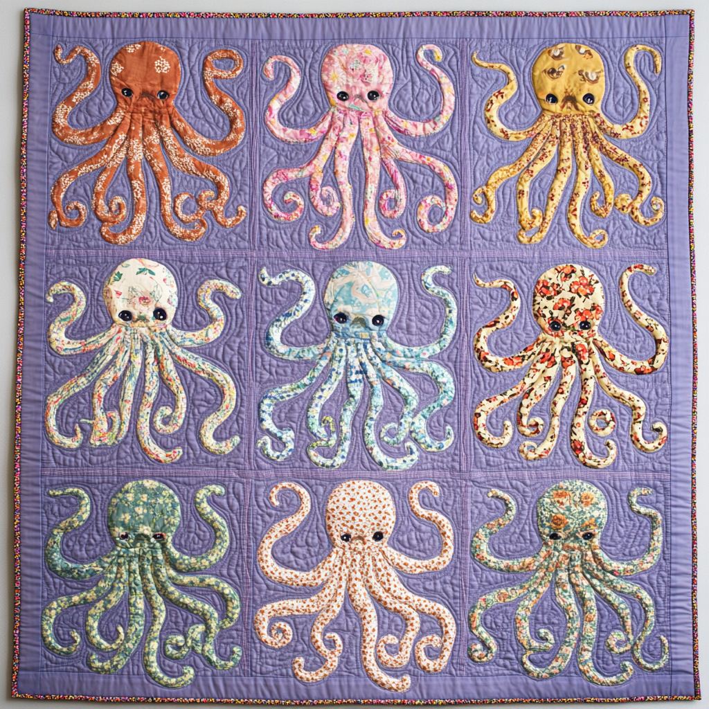 Octopus DAI040924217 Quilt Blanket