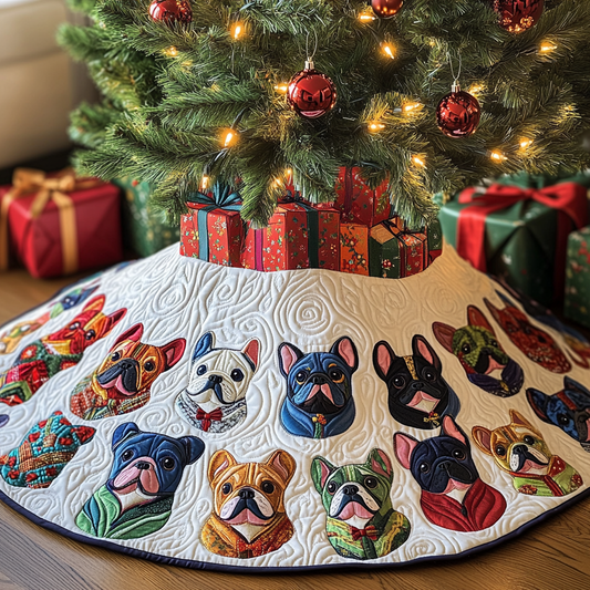 French Bulldog TAI041024179 Quilted Tree Skirt