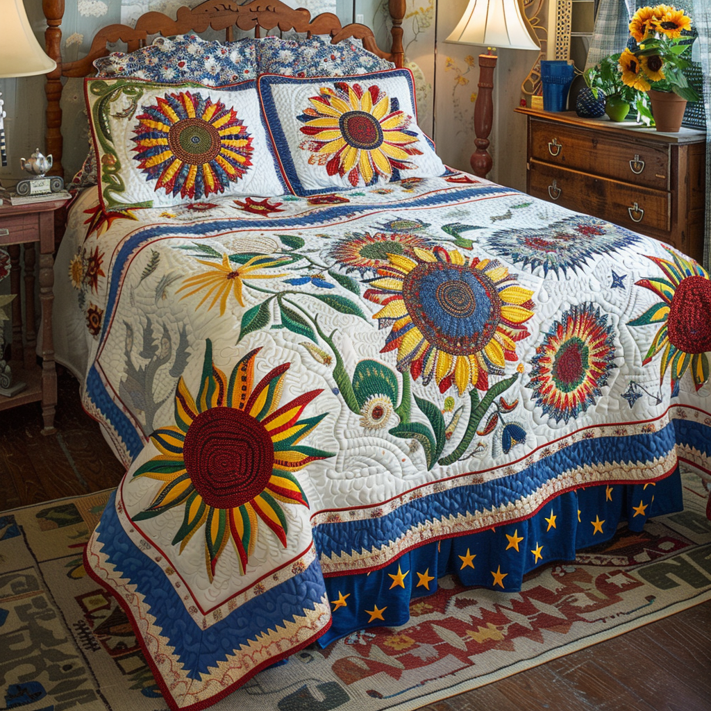 Sunflower TAI100724053 Quilt Bedding Set