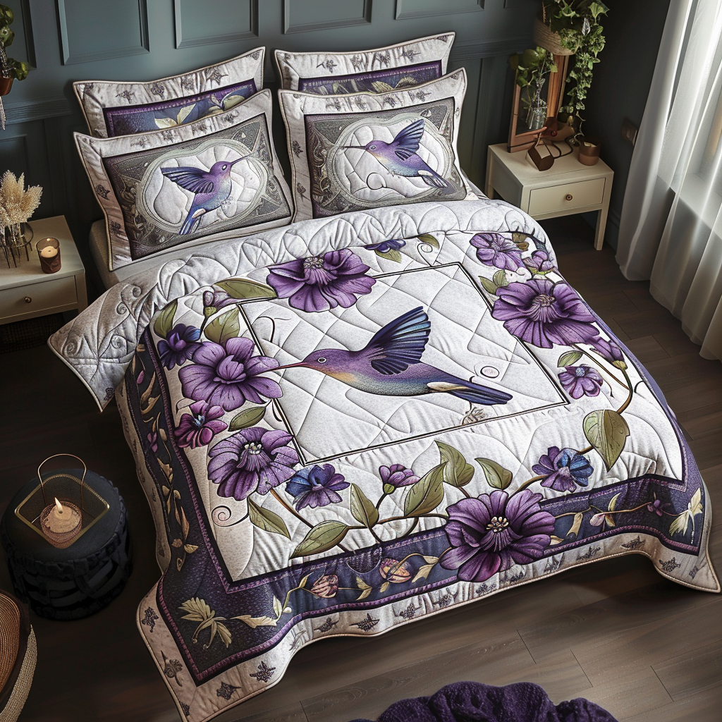 Hummingbird TAI111124161 Quilt Bedding Set