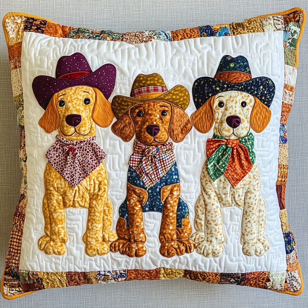 Cowboy Cavalier DAI241224119 Quilted Pillow Case