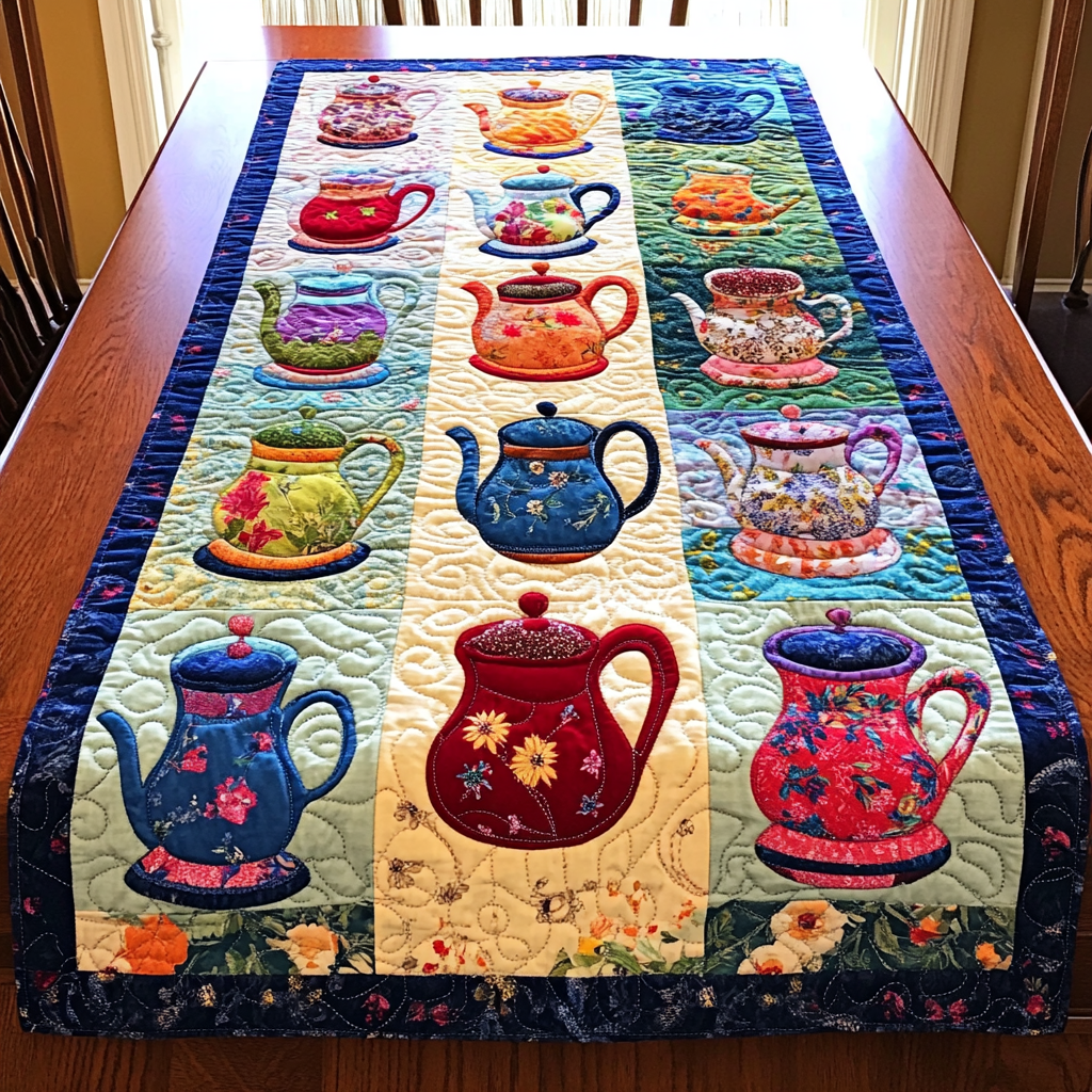 Teapot TAI041024319 Quilted Table Runner