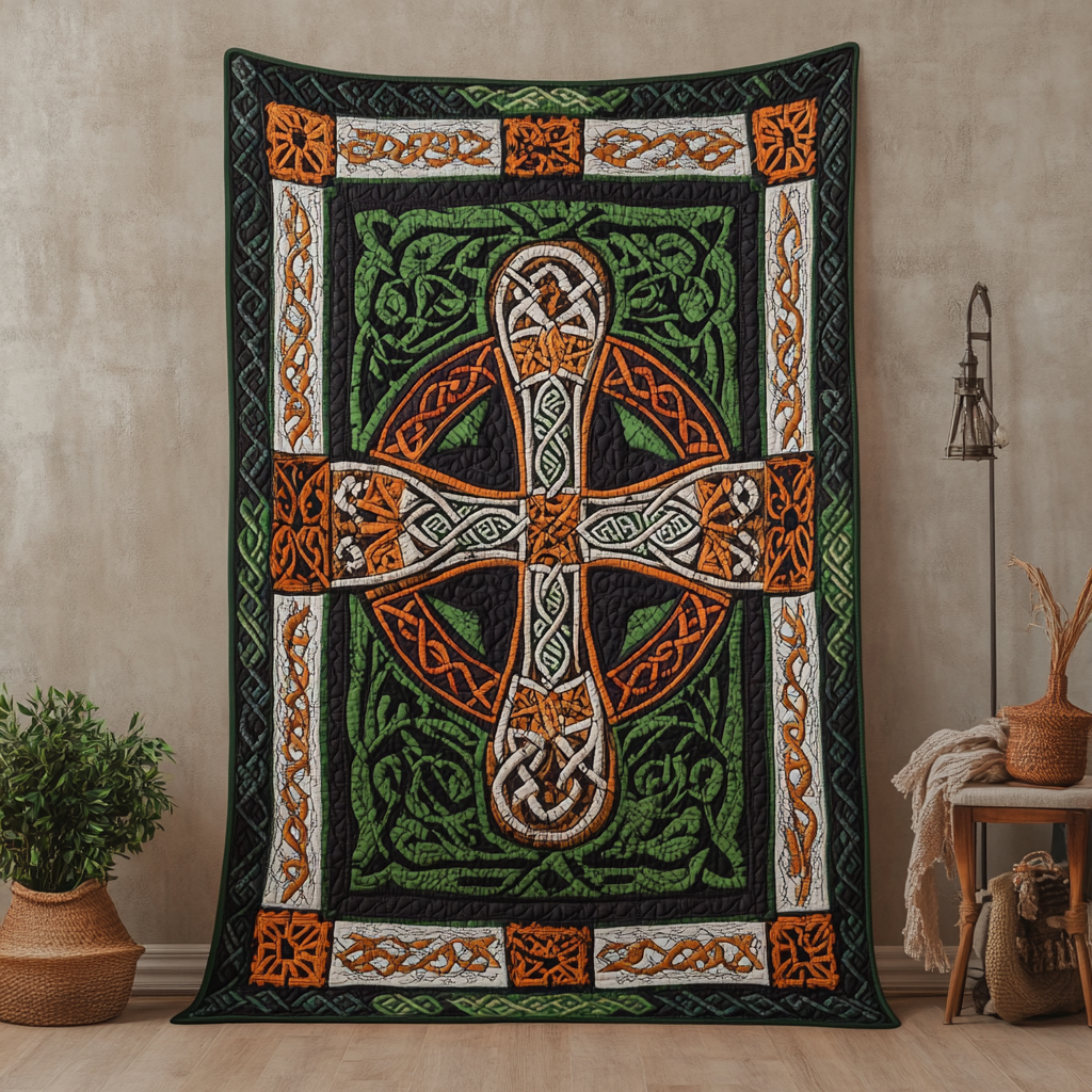 Celtic Christian Cross DAI231124063 Quilt Blanket