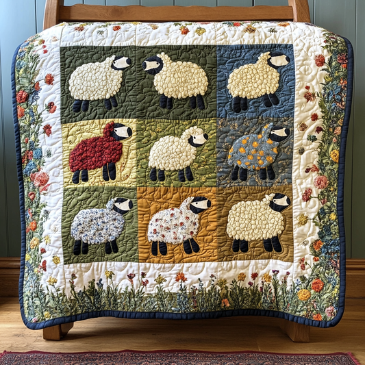 Sheep DAI010824098 Quilt Blanket