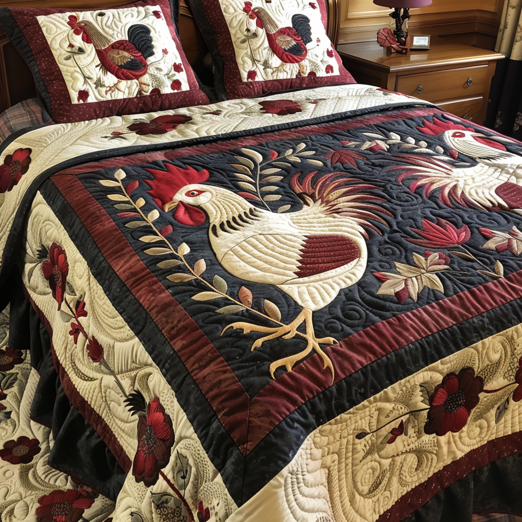 Chicken TAI040624097 Quilt Bedding Set