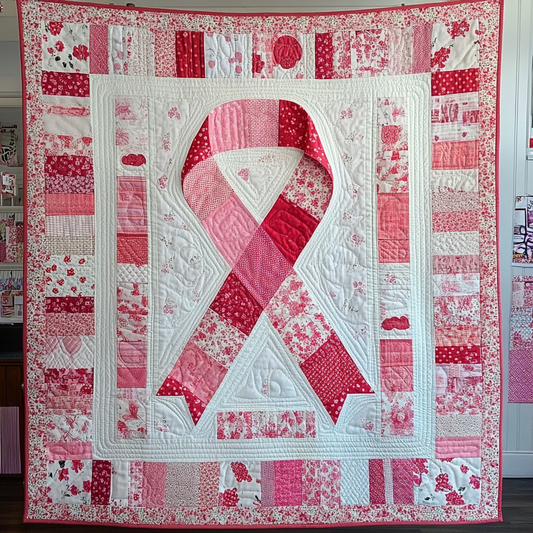 Breast Cancer Ribbon TAI101224149 Quilt Blanket