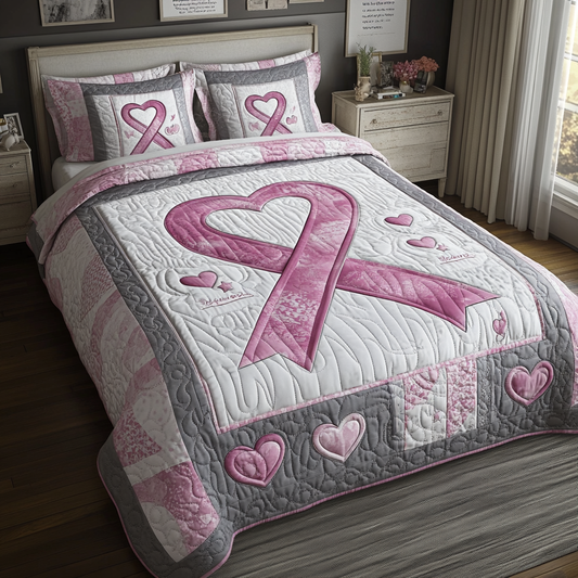 Breast Cancer Ribbon TAI101224315 Quilt Bedding Set