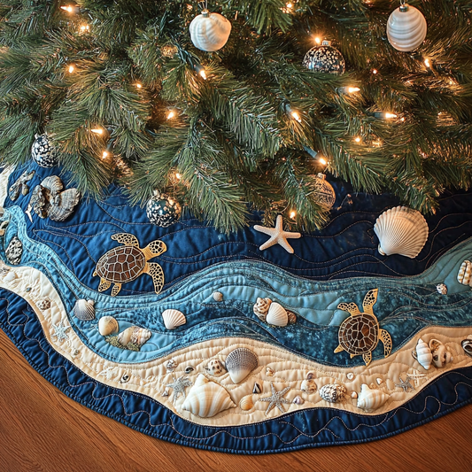 Sea Turtle TAI201124496 Quilted Tree Skirt