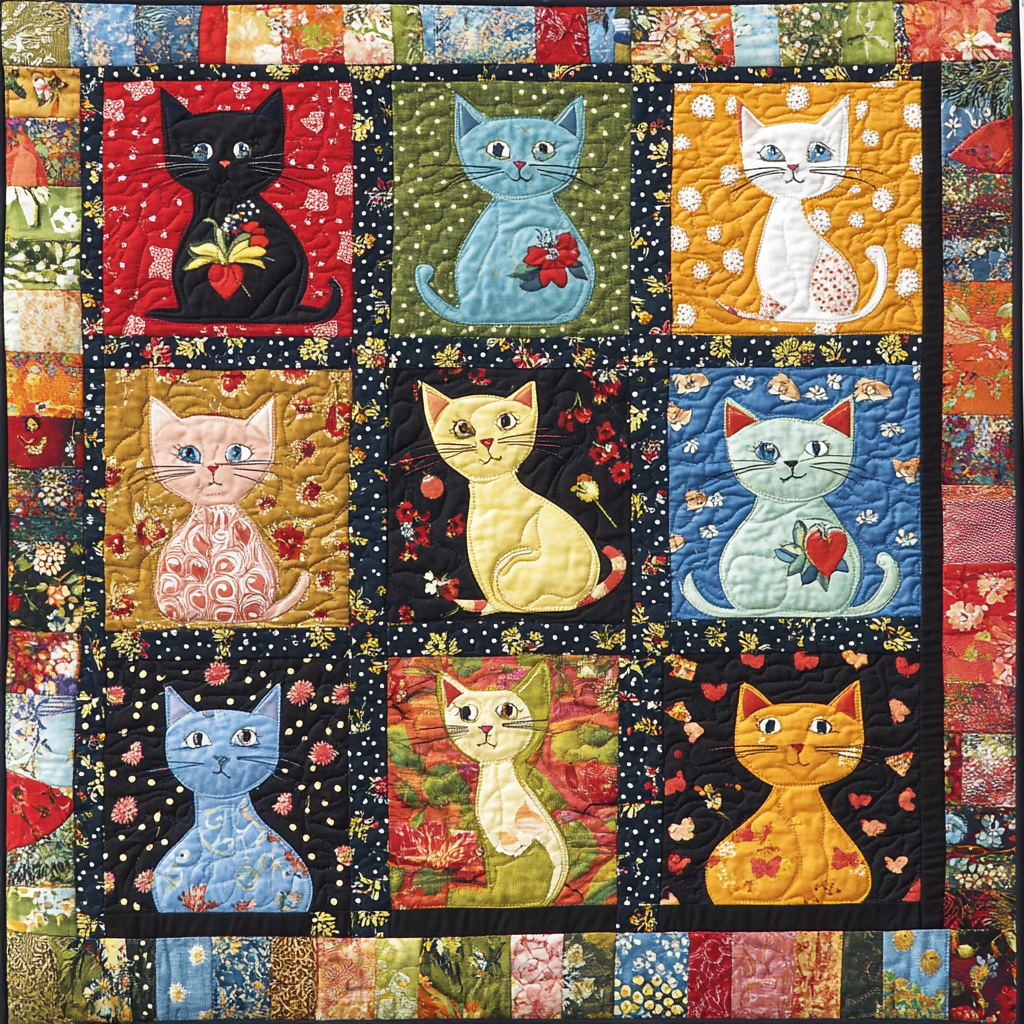 Cat DAI070824137 Quilt Blanket