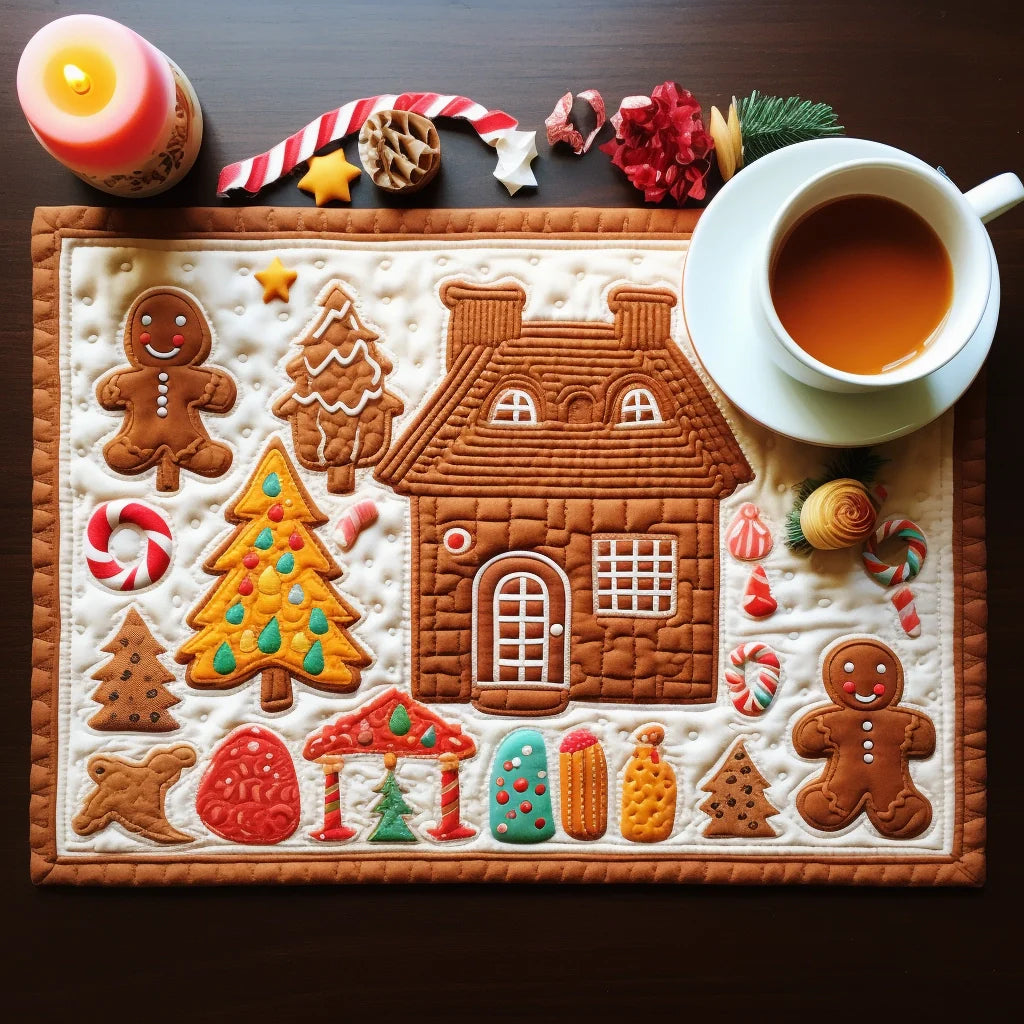 Gingerbread Man TAI260224141 Quilted Placemats