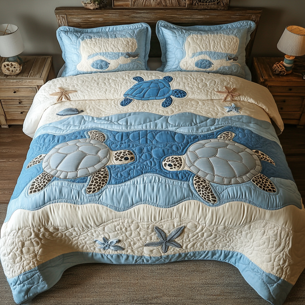 Sea Turtle TAI201124018 Quilt Bedding Set