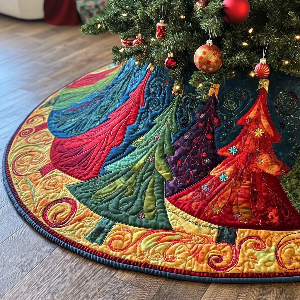 Christmas Tree TAI041024065 Quilted Tree Skirt