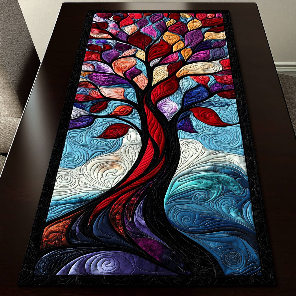 Tree Of Life TAI101224605 Quilted Table Runner