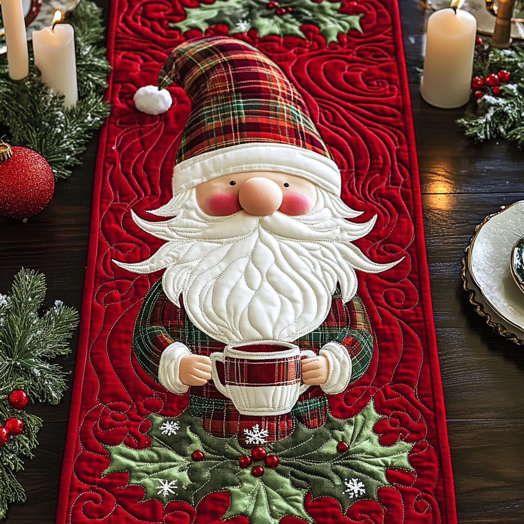 Christmas Gnome TAI141124267 Quilted Table Runner