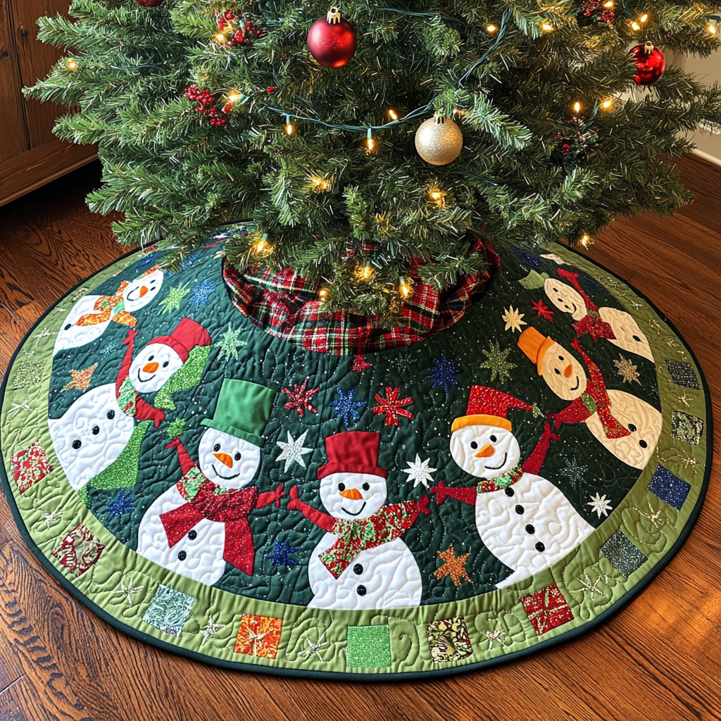 Snowman DAI230924036 Quilted Tree Skirt