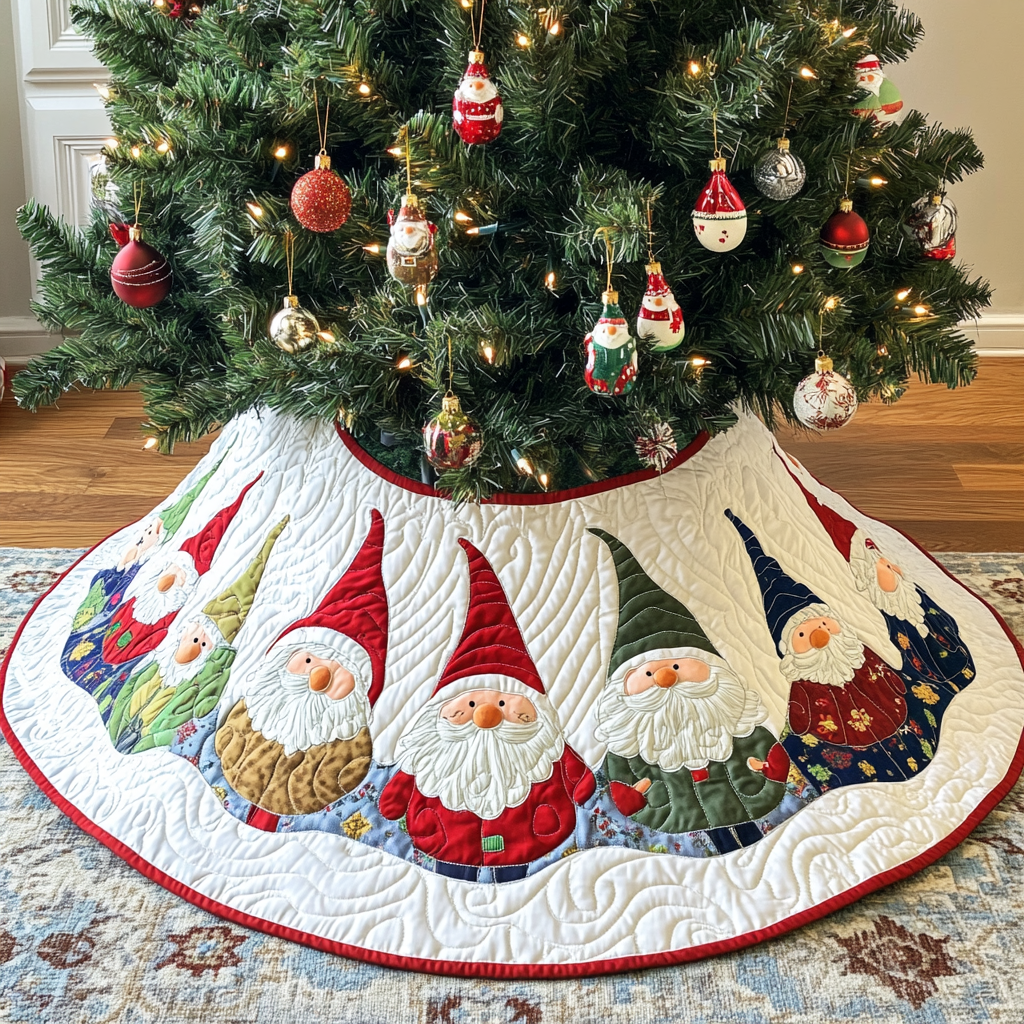 Christmas Gnome DAI040924137 Quilted Tree Skirt