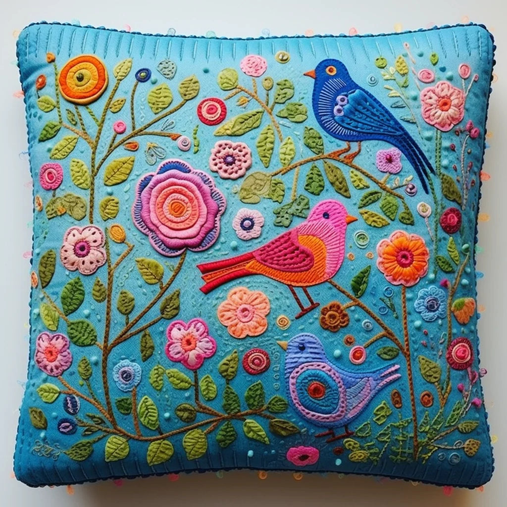 Bird TAI020324237 Quilted Pillow Case