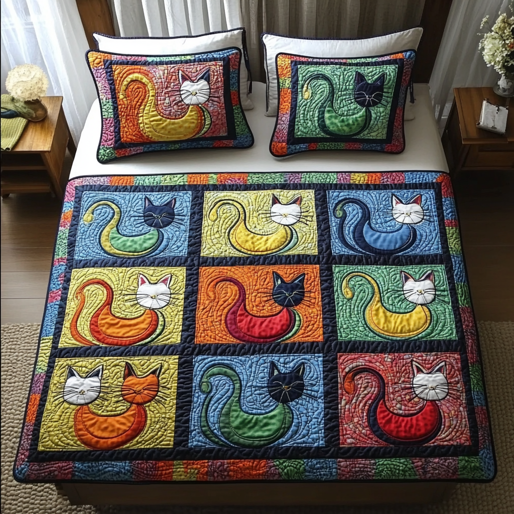 Cat DAI280824014 Quilt Bedding Set