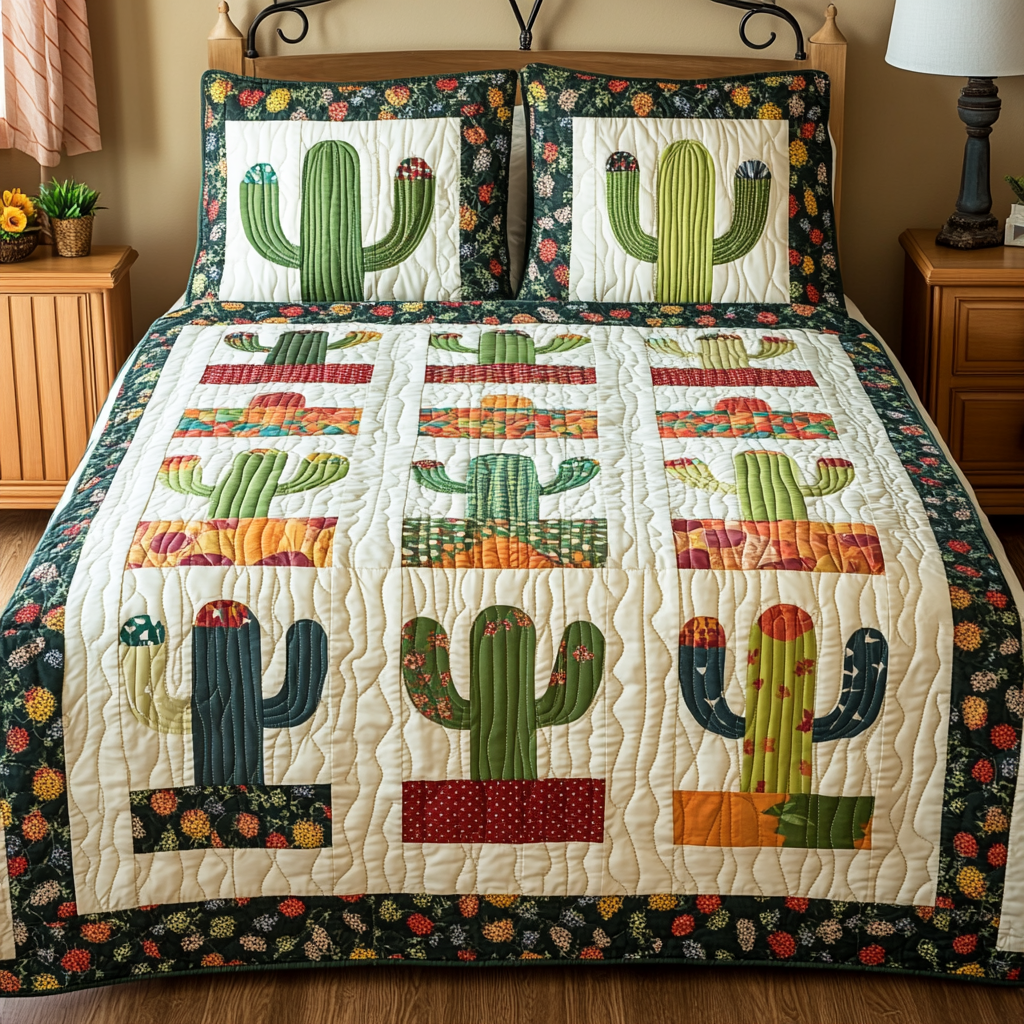 Cactus DAI280824228 Quilt Bedding Set