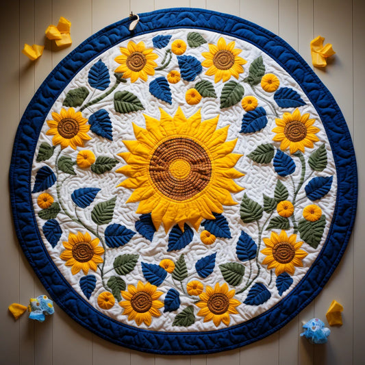 Sunflower TAI221223104 Quilted Round Mat