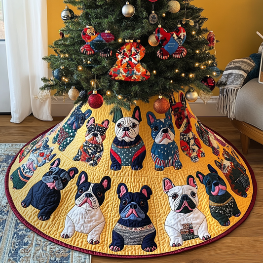 French Bulldog TAI041024210 Quilted Tree Skirt