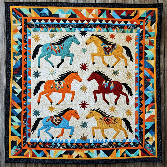 Native American Horse DAI090924088 Quilt Blanket