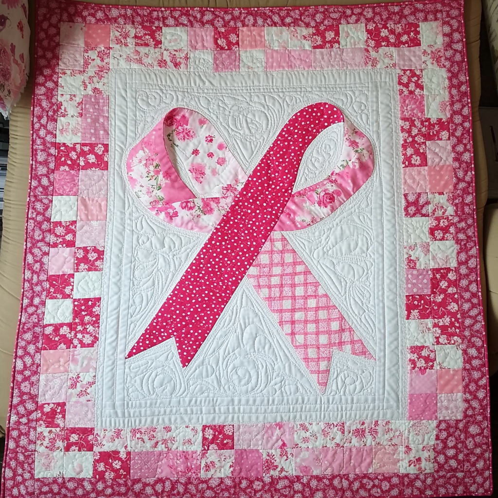 Pink Ribbon TAI101224141 Quilt Blanket