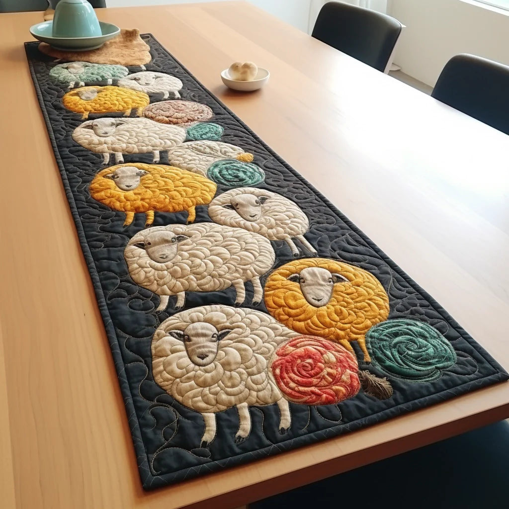 Sheep TAI201223066 Quilted Table Runner