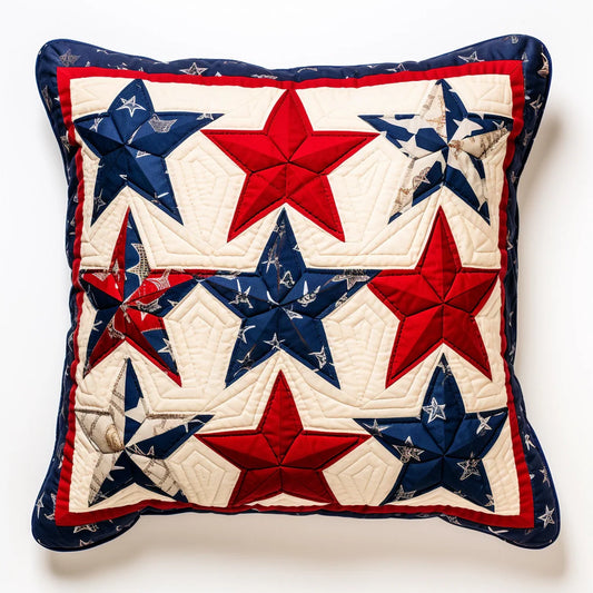 Patriotic Star TAI060324140 Quilted Pillow Case