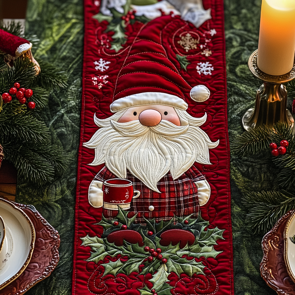 Christmas Gnome TAI141124263 Quilted Table Runner