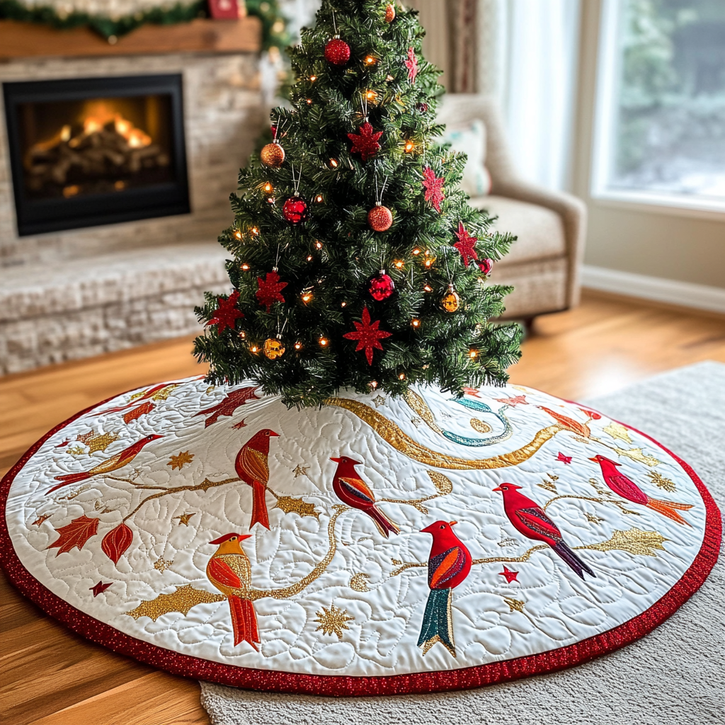 Bird DAI040924161 Quilted Tree Skirt