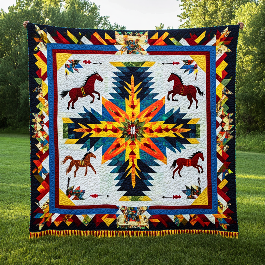 Native Horse TAI041024438 Quilt Blanket