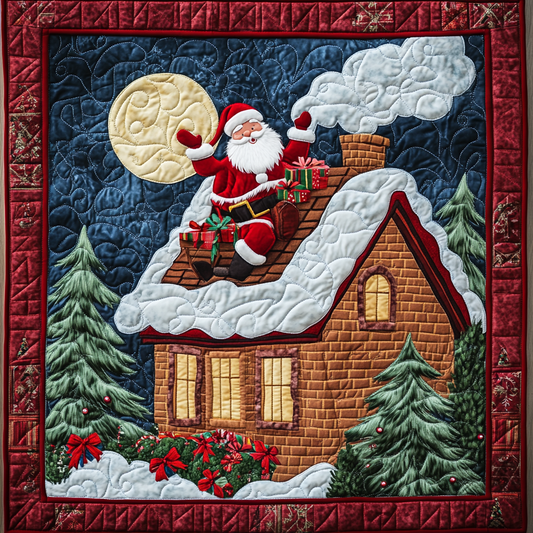 Santa On The Roof DAI231124012 Quilt Blanket