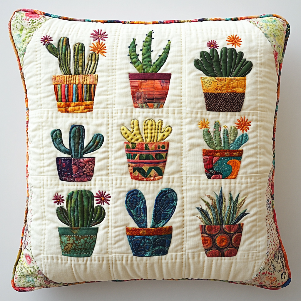 Cactus TAI130824128 Quilted Pillow Case