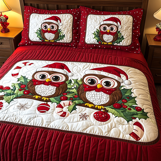 Christmas Owls TAI141124032 Quilt Bedding Set