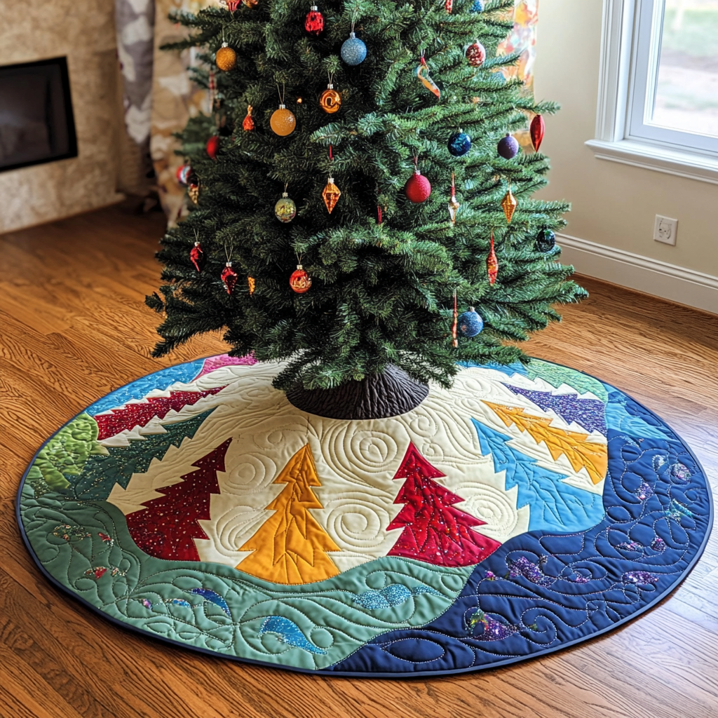 Christmas Tree DAI090924043 Quilted Tree Skirt