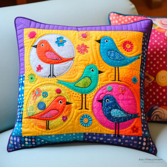 Bird TAI020324259 Quilted Pillow Case