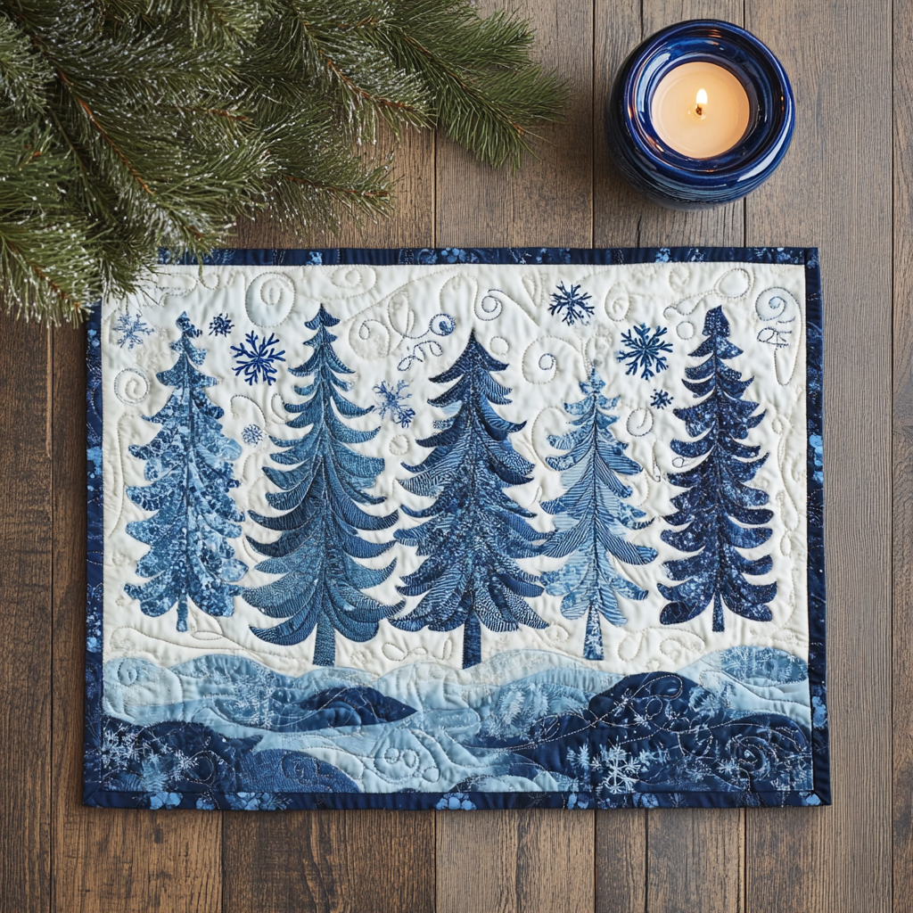 Winter Forest TAI111124287 Quilted Placemats