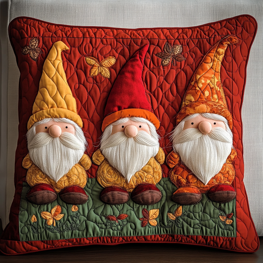 Autumn Gnome DAI26102422 Quilted Pillow Case