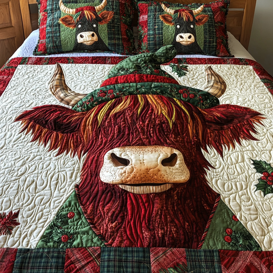 Christmas Highland Cow DAI181124021 Quilt Bedding Set