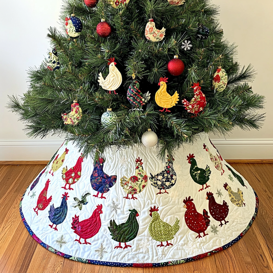 Chicken DAI090924076 Quilted Tree Skirt