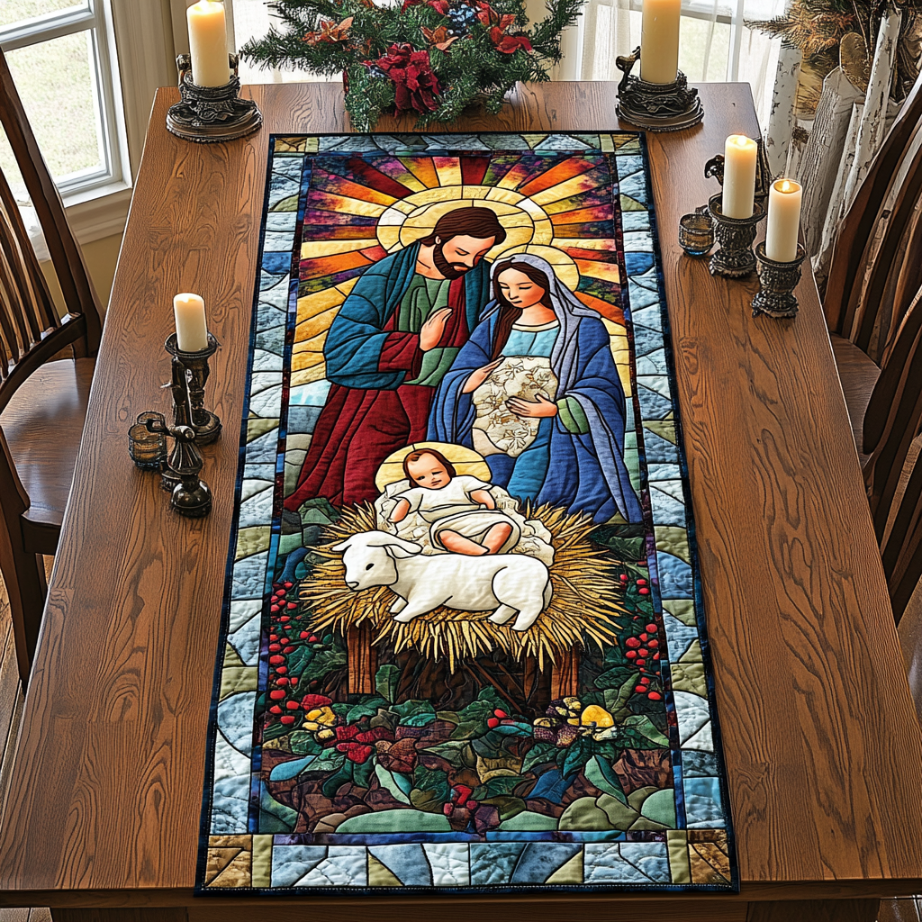 Nativity TAI041024279 Quilted Table Runner