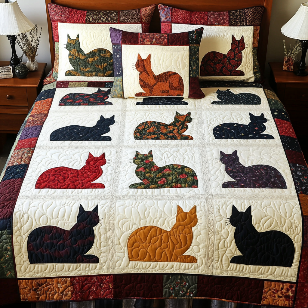 Cat DAI280824318 Quilt Bedding Set