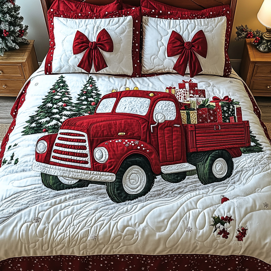 Christmas Truck TAI201124114 Quilt Bedding Set