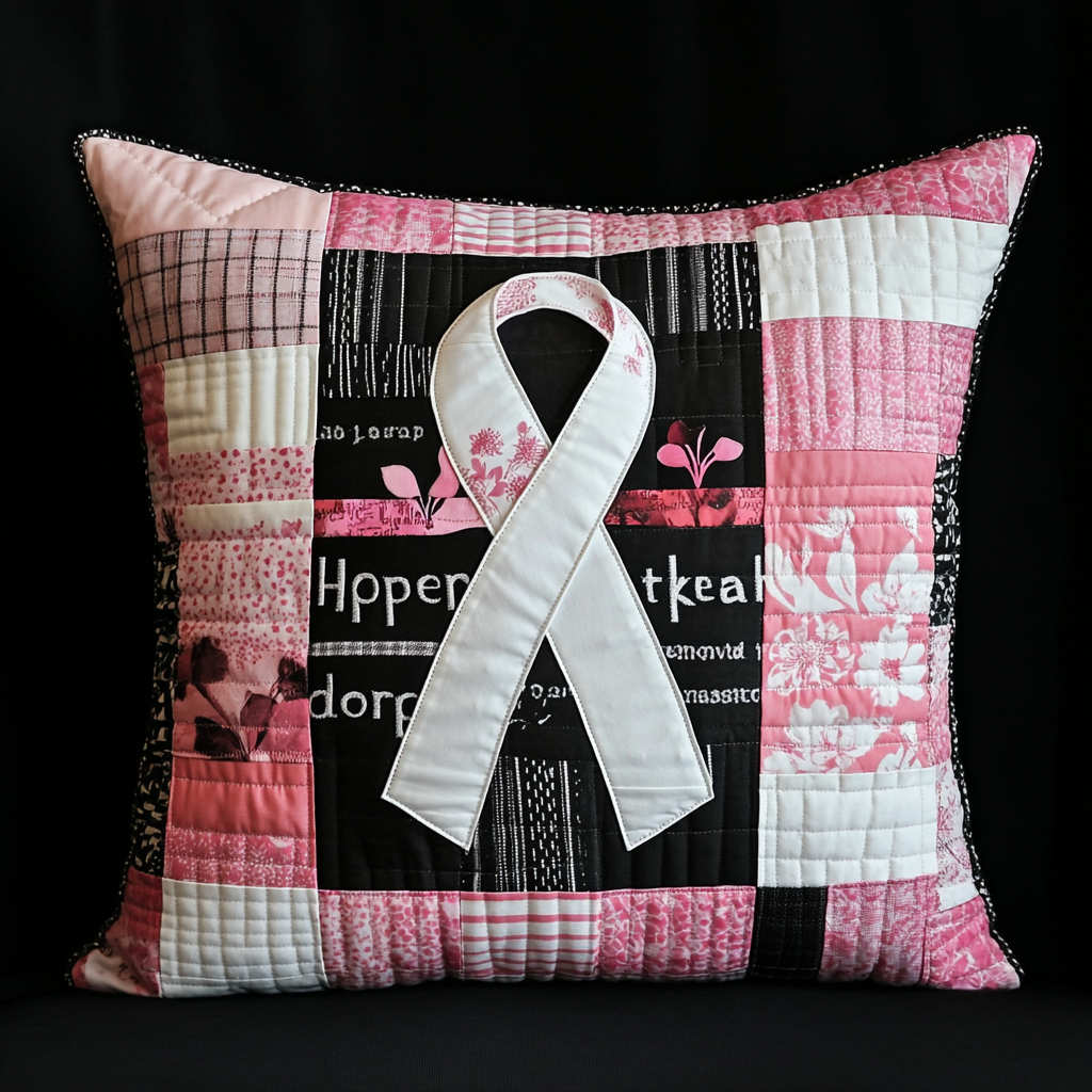 Breast Cancer Ribbon TAI101224282 Quilted Pillow Case