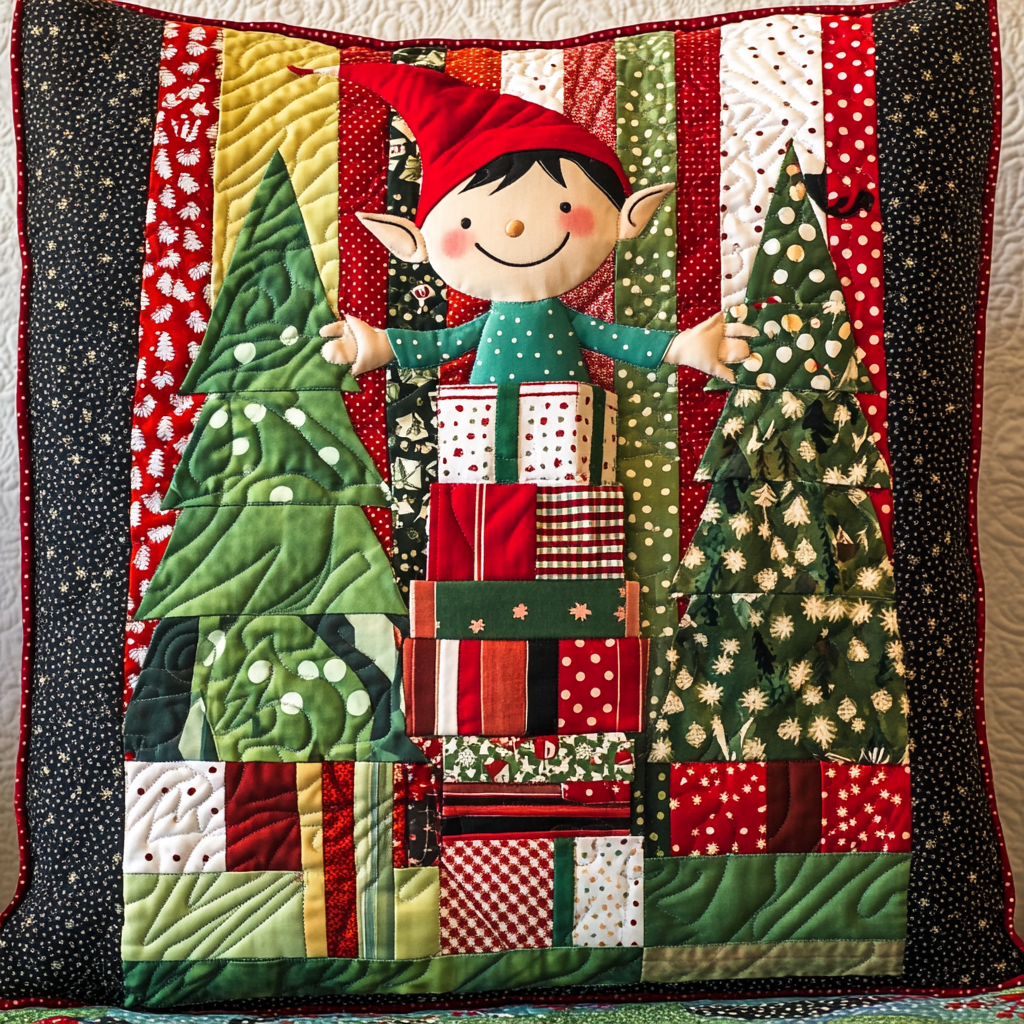 Christmas Elf DAI201124477 Quilted Pillow Case